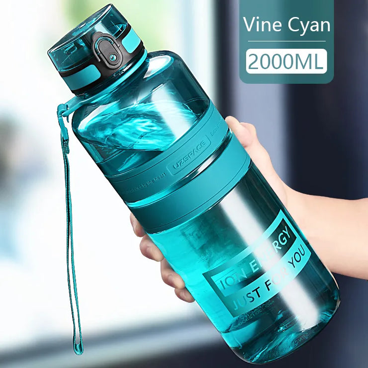 1L 1.5L 2L Fitness Sports Water Bottle Large Capacity Eco-Friendly Plastic