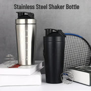 Stainless Steel Protein Powder Shaker Bottle 500/750ml  Leak Proof