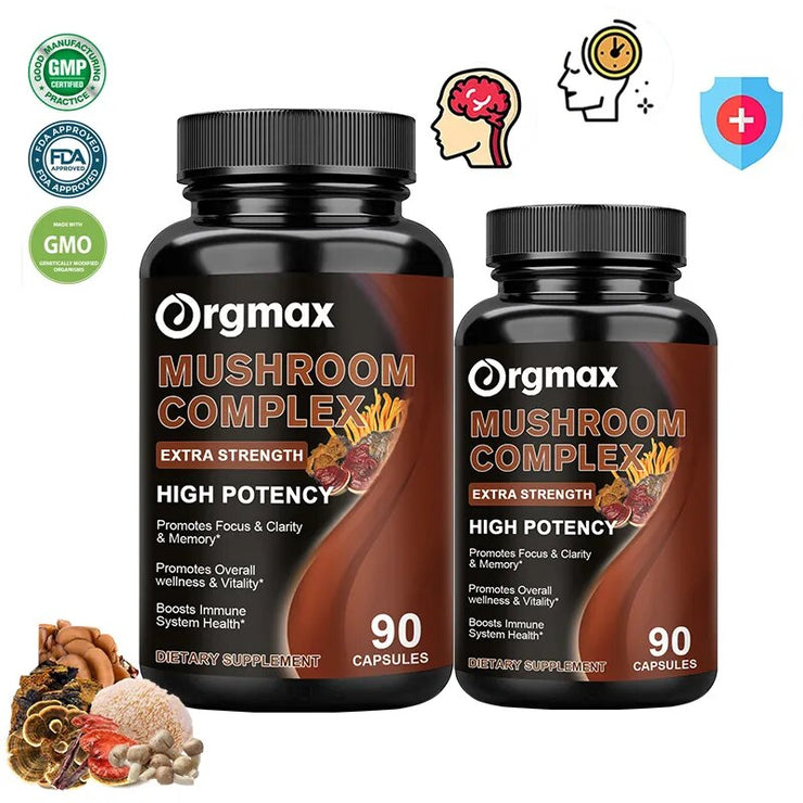 Strength Brazil Mushroom Capsules -Lions Mane Cordyceps Reishi