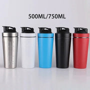 Stainless Steel Protein Powder Shaker Bottle 500/750ml  Leak Proof