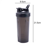 600ml Portable Protein Powder Shaker Bottle Leak Proof Water