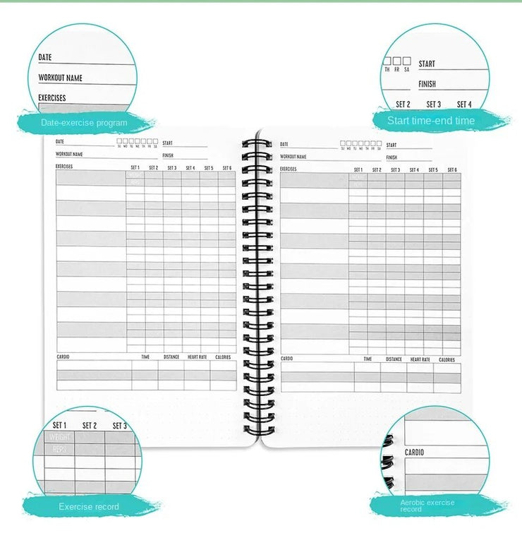 Journal Fitness Notepad Planner Workout Notebook