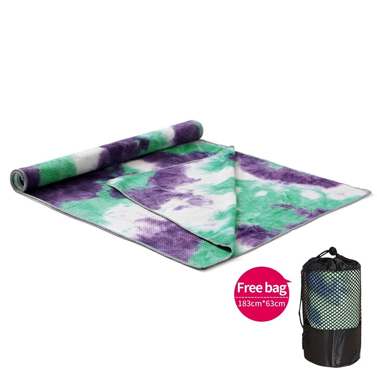 Printed Yoga Mat Non-slip Fitness Blanket Sweat Absorbent Foldable